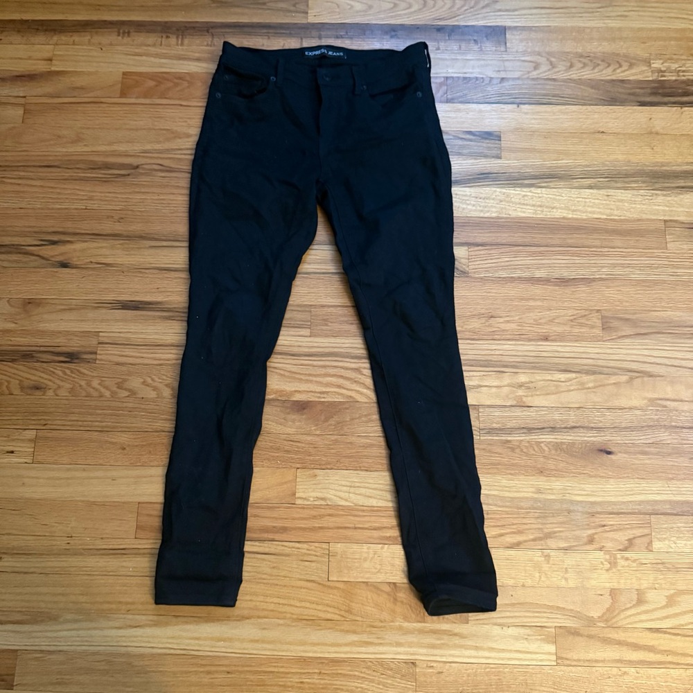 Express black mid rise jeggings